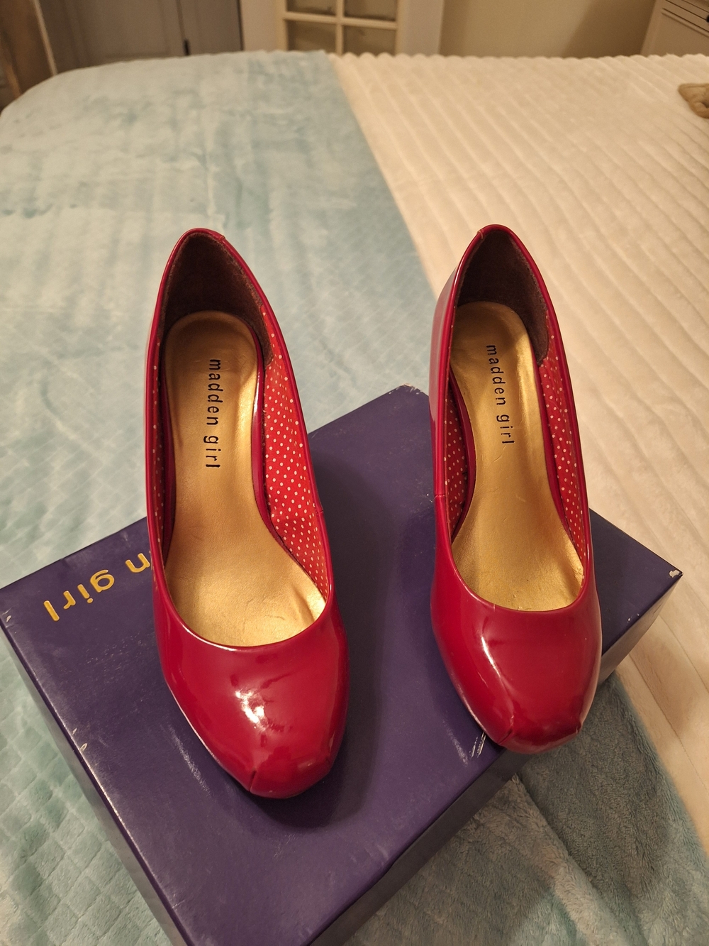 Madden Girl Women's Red Patent Pumps
